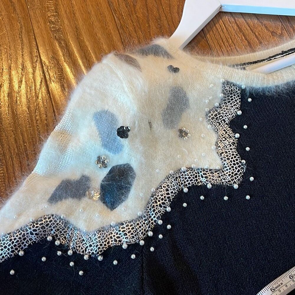 Carole M Vintage 80’s knit Angora sweater dress M 8-10 - Picture 12 of 14